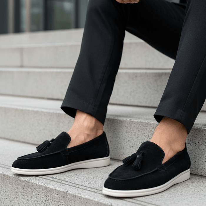 Yorkton Suede Loafers – Men's Slip - On Moc - Toe Suede Loafers - Monsta Online