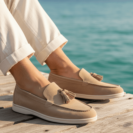 Yorkton Suede Loafers – Men's Slip - On Moc - Toe Suede Loafers - Monsta Online