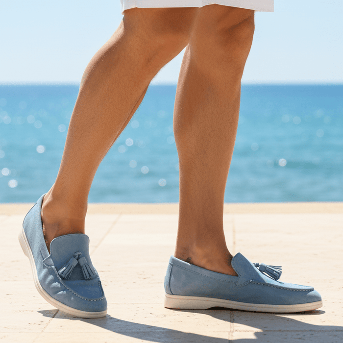 Yorkton Suede Loafers – Men's Slip - On Moc - Toe Suede Loafers - Monsta Online