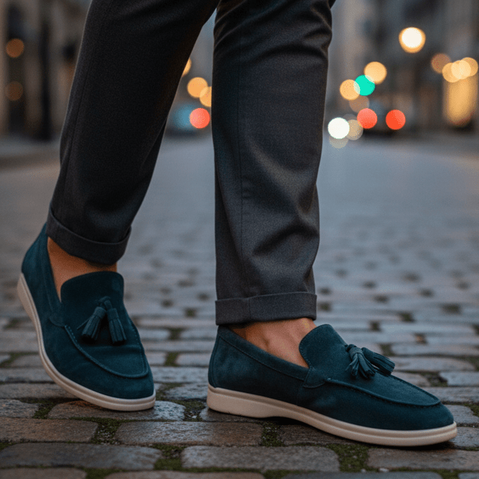 Yorkton Suede Loafers – Men's Slip - On Moc - Toe Suede Loafers - Monsta Online