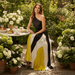 Wexley One - Shoulder Maxi Dress – Women's Asymmetric Pleated Colour - Block Dress - Monsta Online