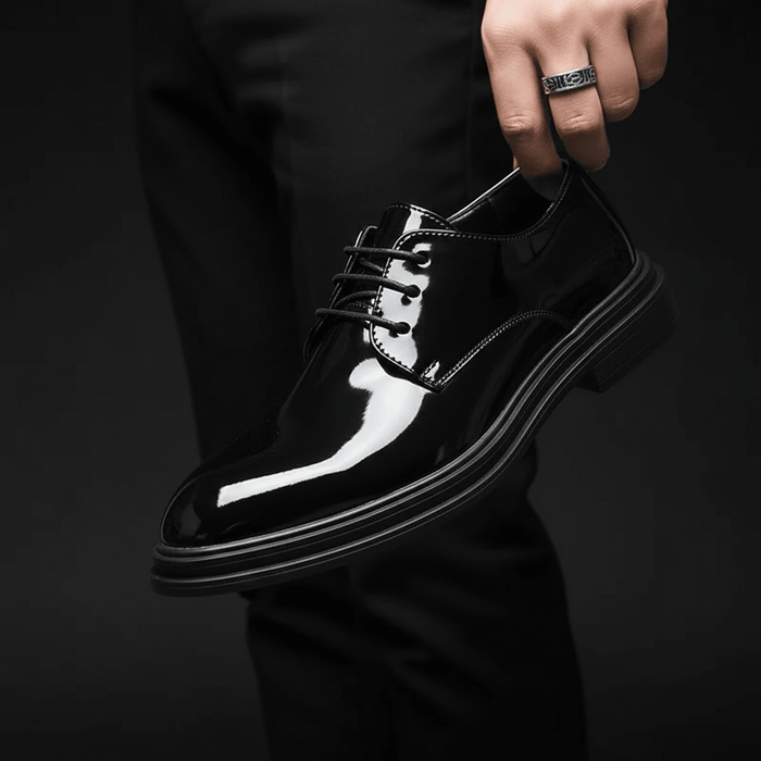 Noel Leather Dress Shoes – Men's Classic Lace - Up Genuine Leather Dress Shoes - Monsta Online