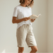 Aveline Linen Capri Pants – Women's Relaxed Fit Linen Blend Capri Pants - Monsta Online