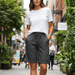Aveline Linen Capri Pants – Women's Relaxed Fit Linen Blend Capri Pants - Monsta Online