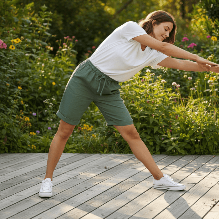 Aveline Linen Capri Pants – Women's Relaxed Fit Linen Blend Capri Pants - Monsta Online