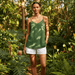 Nerina Linen Strap Top – Women's Spaghetti Strap Breathable Linen Top - Monsta Online