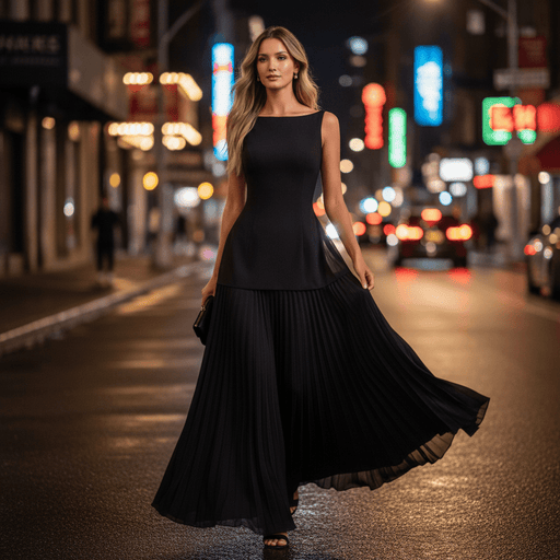 Eline Pleated Maxi Dress – Women's Elegant Sleeveless Floor - Length Formal Dress - Monsta Online