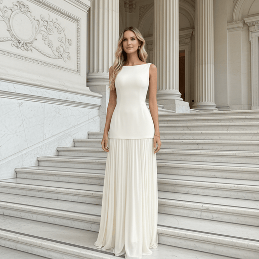 Eline Pleated Maxi Dress – Women's Elegant Sleeveless Floor - Length Formal Dress - Monsta Online