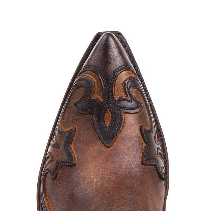 Women's Leather Western Ankle Boots – Pointed Toe, Embroidered Cowboy Style for Casual & Evening Wear - Monsta Online