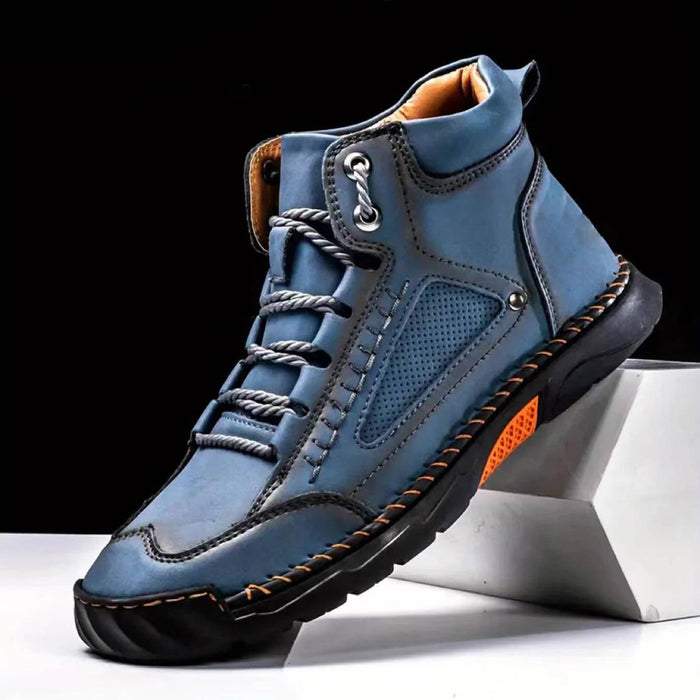 Men's Waterproof Leather Hiking Boots – EVA Arch Support & Pressure Relief for All - Day Comfort - Monsta Online