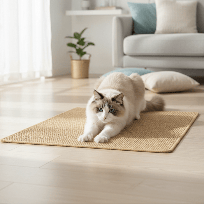 Sisal Cat Scratcher Mat – Floor & Wall Mountable, Natural Claw Care - Monsta Online