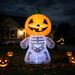 6FT Halloween Inflatable Pumpkin Man Skeleton with LED Lights - Monsta Online