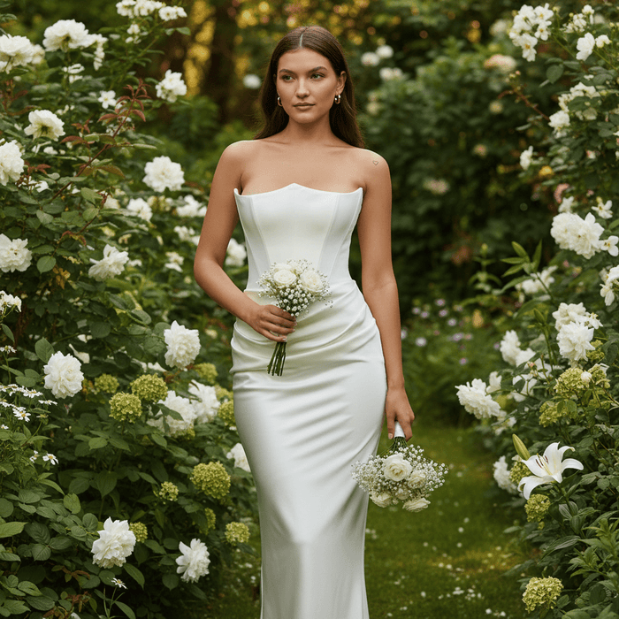 Persephone Corset Dress – Women's Strapless Structured Corset Gown - Monsta Online