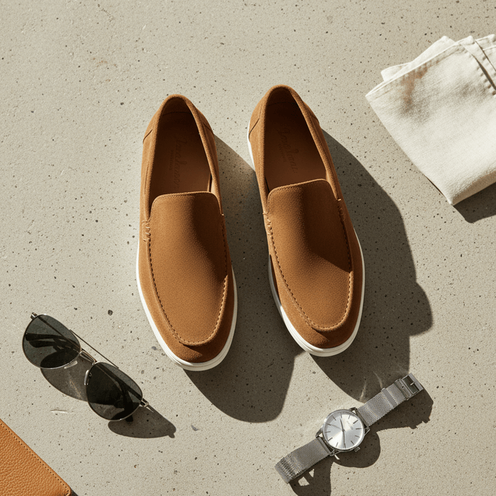 Men's Suede Slip - On Loafers – Elegant Dress Shoes for Work, Formal & Smart Casual Wear - Monsta Online