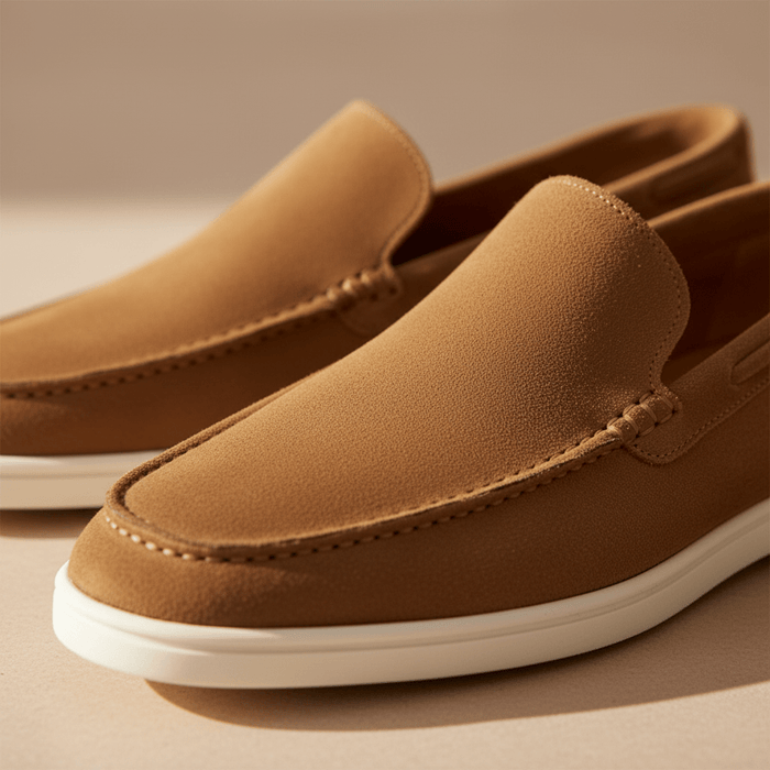 Men's Suede Slip - On Loafers – Elegant Dress Shoes for Work, Formal & Smart Casual Wear - Monsta Online