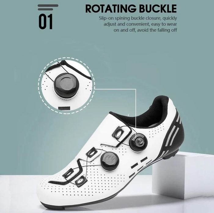 Men's Lightweight Cycling Shoes – Breathable Bike Footwear with Micro - Adjust Buckle - Monsta Online
