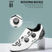 Men's Lightweight Cycling Shoes – Breathable Bike Footwear with Micro - Adjust Buckle - Monsta Online