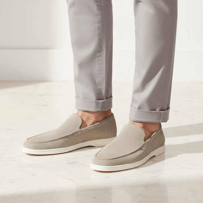 Men's Suede Slip - On Loafers – Elegant Dress Shoes for Work, Formal & Smart Casual Wear - Monsta Online