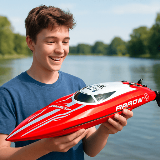 Red Arrow: 30 MPH Brushless High - Speed RC Racing Boat for Adults and Kids - Monsta Online