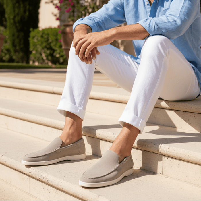 Men's Suede Slip - On Loafers – Elegant Dress Shoes for Work, Formal & Smart Casual Wear - Monsta Online
