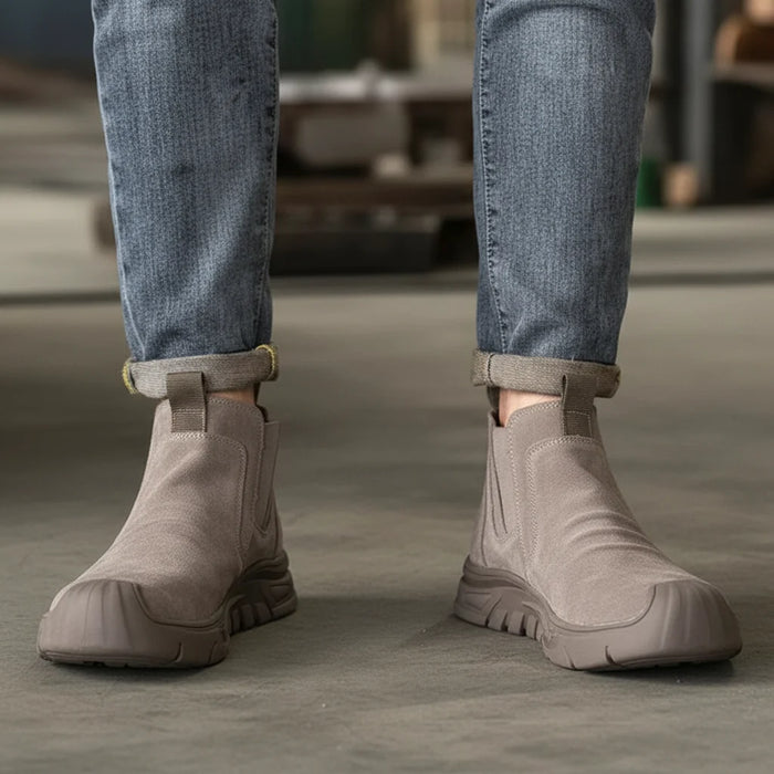 Edwin Steel Toe Work Boots – Men's Durable Leather Safety Boots - Monsta Online
