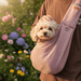 Mesh Crossbody Dog Carrier Sling – Padded Strap, Safety Clip & Hands - Free Design - Monsta Online