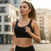 Women's High Impact Sports Bra – Front Zip, Adjustable Straps & Compression Support - Monsta Online