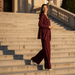 Miriam Sequin Lace Trouser Suit – Women's 3 - Piece Wide Leg Wedding Guest Suit - Monsta Online
