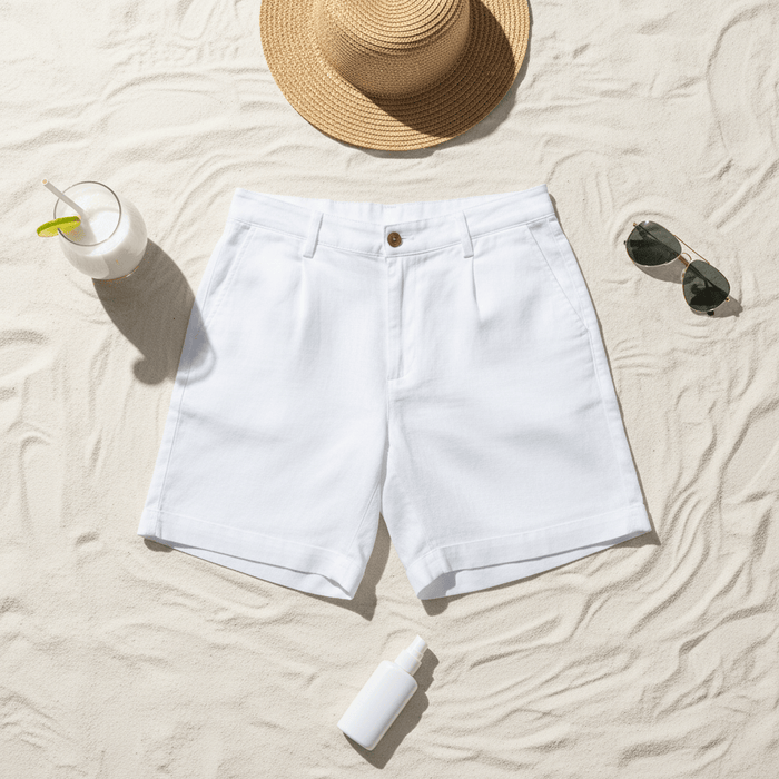 Men's Luxury Linen Summer Shorts – Drawstring Waist, Breathable Relaxed Fit - Monsta Online