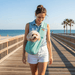 Mesh Crossbody Dog Carrier Sling – Padded Strap, Safety Clip & Hands - Free Design - Monsta Online
