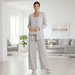 Miriam Sequin Lace Trouser Suit – Women's 3 - Piece Wide Leg Wedding Guest Suit - Monsta Online