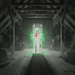 4.3ft Sound - Activated Animated Ghost with Trident – Green Lights and Creepy Sounds - Monsta Online