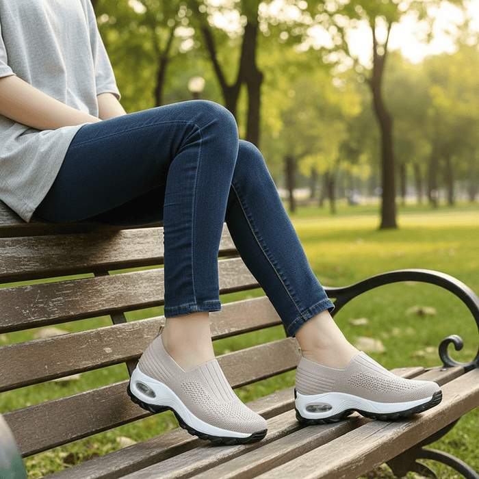 Women's Slip - On Plantar Fasciitis Shoes – Cushioned Insole & Breathable Anti - Slip Design - Monsta Online