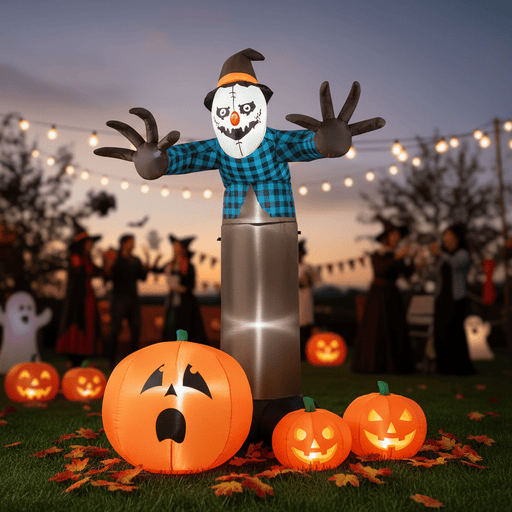7FT Halloween Inflatable Scarecrow with LED Lights – Blow Up Yard Decoration - Monsta Online