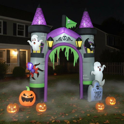 12FT Halloween Inflatable Archway with Ghost, Pumpkin, Spider and Bat - Monsta Online