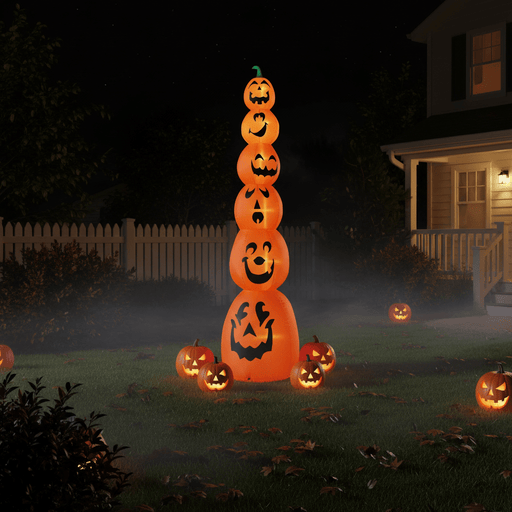 9FT Halloween Inflatable Stacked Pumpkins with LED Lights - Monsta Online