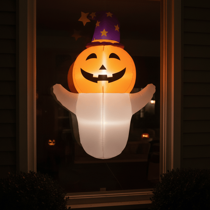 3.5FT Halloween Trick OR Treat Inflatable Pumpkin with LED Lights - Monsta Online