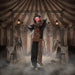6.7ft Sound - Activated Animatronic Halloween Clown - Moving Head, Arms and Red Glowing Eyes - Monsta Online