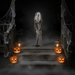 6.2ft Sound - Activated Animated Halloween Ghost - Light - Up Eyes, Turning Movement and Creepy Sounds - Monsta Online