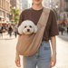 Mesh Crossbody Dog Carrier Sling – Padded Strap, Safety Clip & Hands - Free Design - Monsta Online