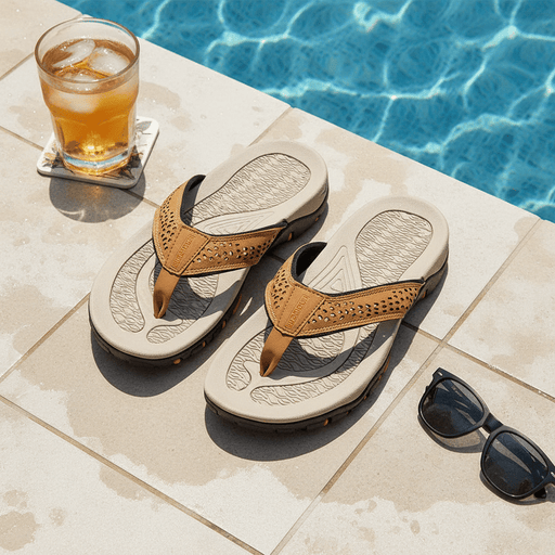 Men's Athletic Flip Flops with Arch Support – Cushioned Non - Slip Sandals for All - Day Comfort - Monsta Online