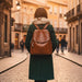 Alea Anti - Theft Leather Backpack – Women's Embossed Leather Backpack - Monsta Online