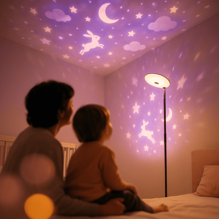 Elegant Smart LED Projection Floor Lamp with Customizable Lighting Effects - Monsta Online