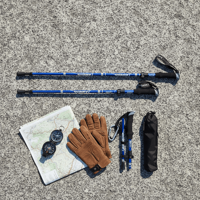 Lightweight Adjustable Trekking Poles – Foldable Aluminum Hiking & Walking Sticks - Monsta Online