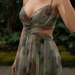Rosina Floral Maxi Dress – Women's Elegant Spaghetti Strap Chiffon Dress - Monsta Online