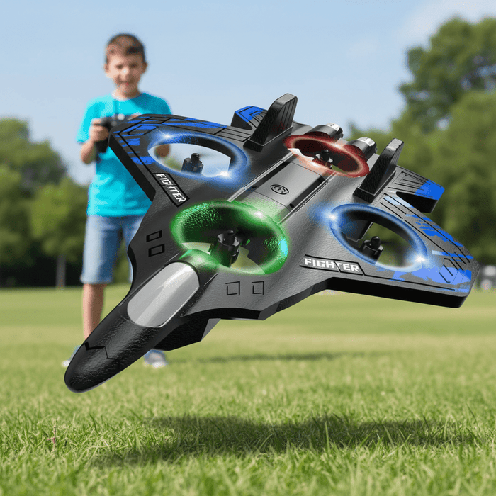 Jet Fighter Remote Control Stunt Jet Airplane Foam RC Planes with Light for Kids with Dual Batteries - Monsta Online