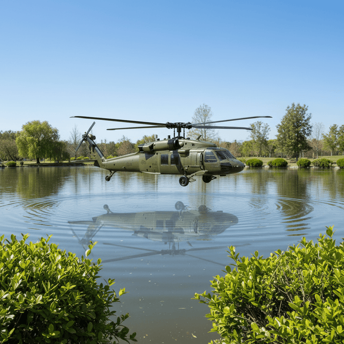 Military RC Helicopter 4CH Blackhawk - Brushless, 3 Batteries, Long Flight Time Remote Control Helicopter - Monsta Online