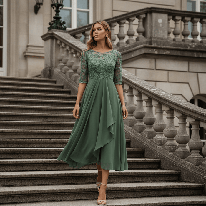 Women's Elegant Dress – Breathable, Flattering Fit for Weddings, Cocktail & Special Occasions - Monsta Online