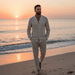Lucian Linen Set – Men's 2 - Piece Summer Linen Shirt & Trousers Set - Monsta Online