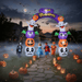 8ft Inflatable Halloween Archway with Pumpkins, Skulls, Ghosts and Bats - Monsta Online